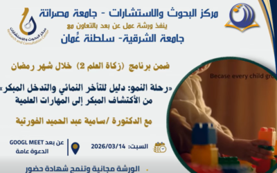 مشاركة علمية للمركز ضمن برنامج “زكاة العلم” بجامعة الشرقية